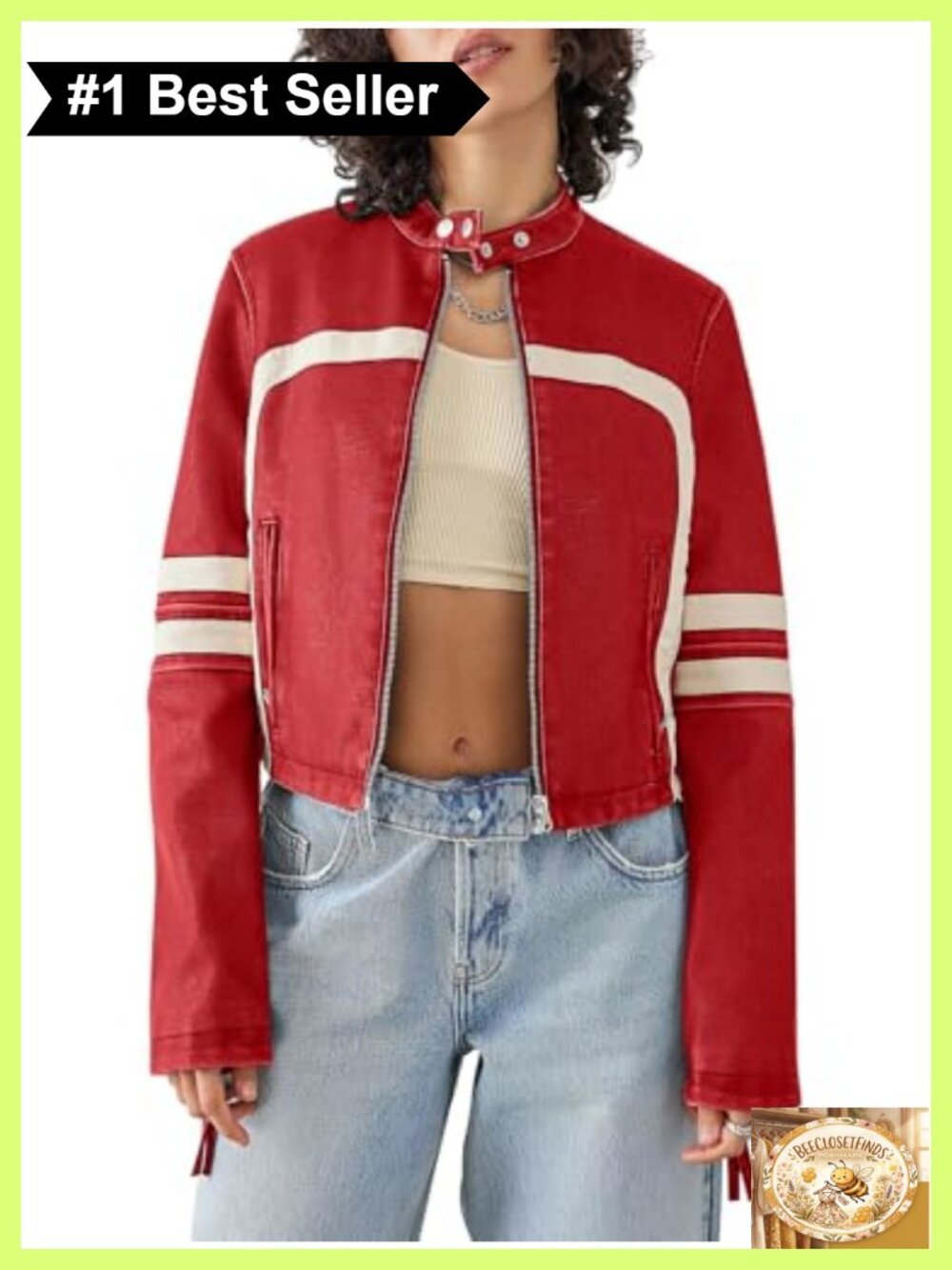 Faux Leather Cropped Moto Biker Jacket Zip Pockets